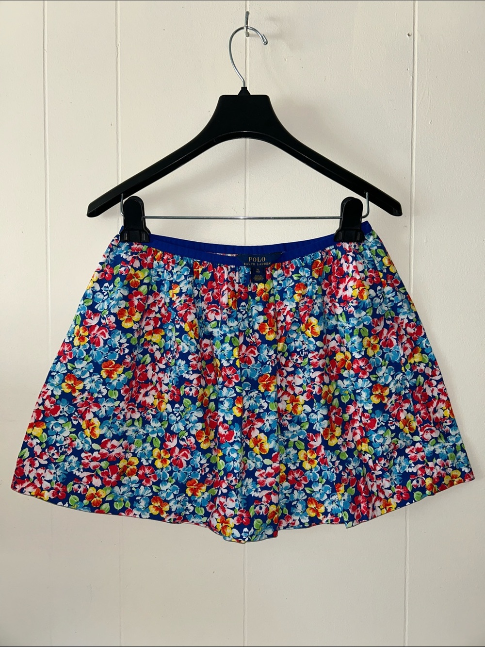Polo by Ralph Lauren Blue Floral Girls' Skirt with Multicolor Flowers XL (16)